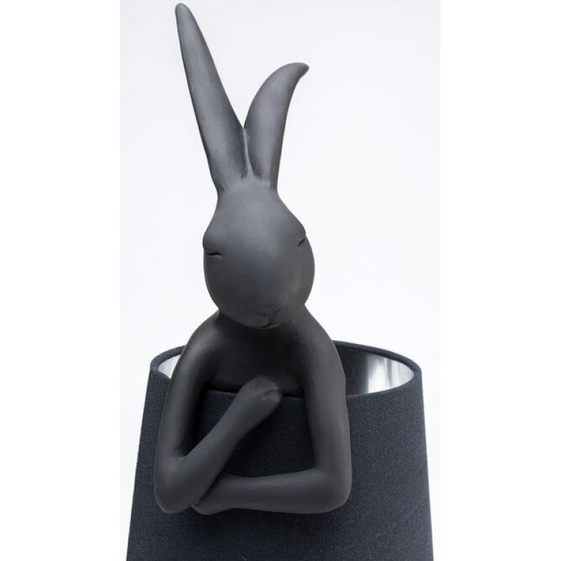 Table Lamp Animal Rabbit Matt Black 68cm